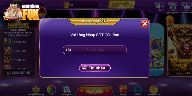 Xác minh tài khoản tại gamebai68 giúp bảo vệ quyền lợi